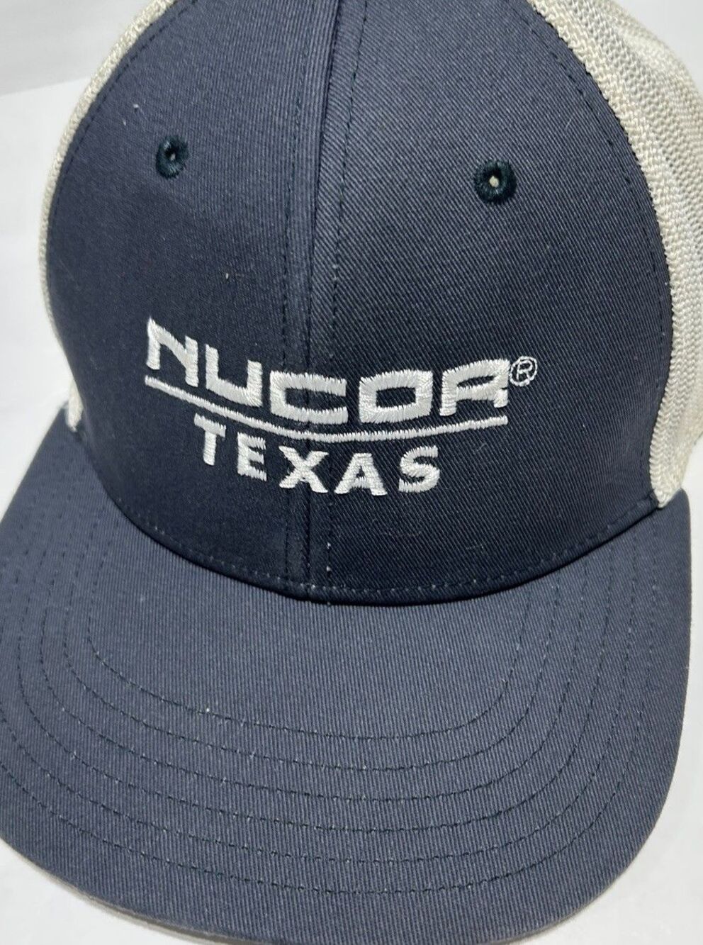 Outdoor Cap Nucor Texas Mesh Back Snapback Hat Navy Blue/White OSFM